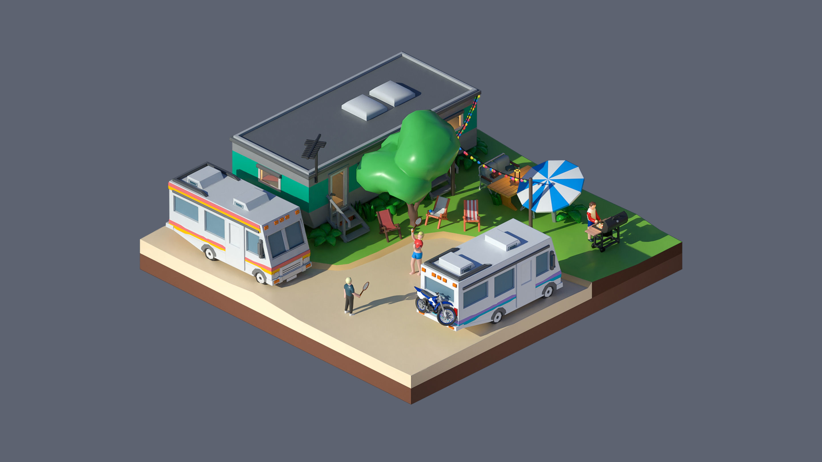 Worlds Casual Low-poly 3D model_55