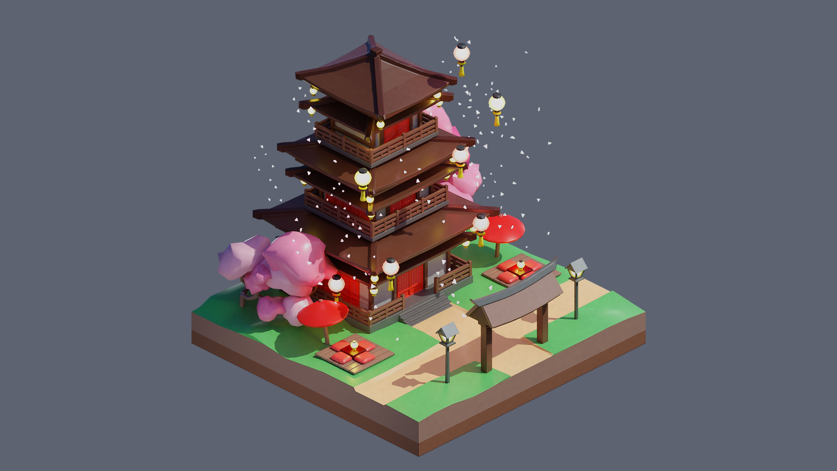 Worlds Casual Low-poly 3D model_6