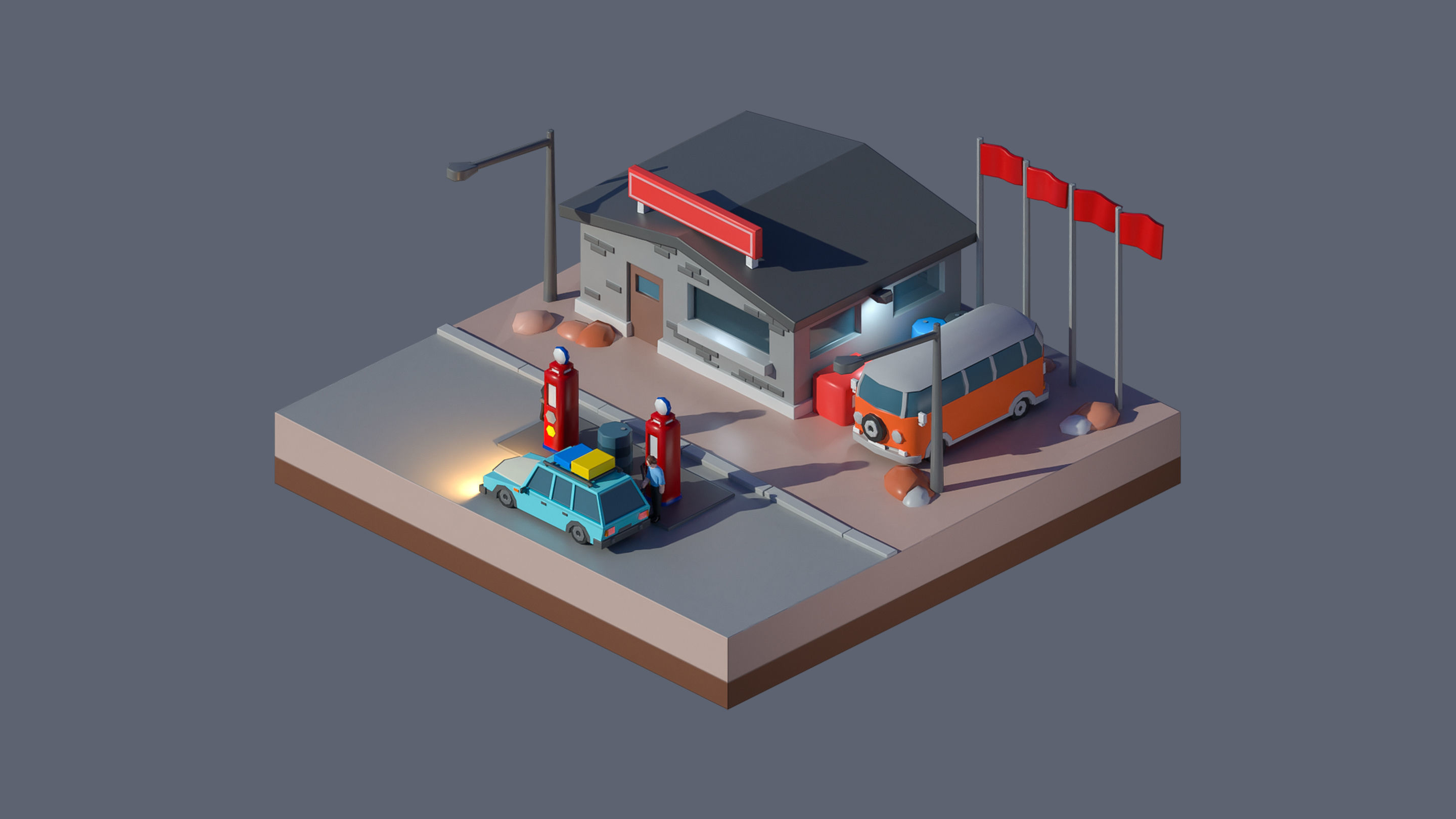 Worlds Casual Low-poly 3D model_24
