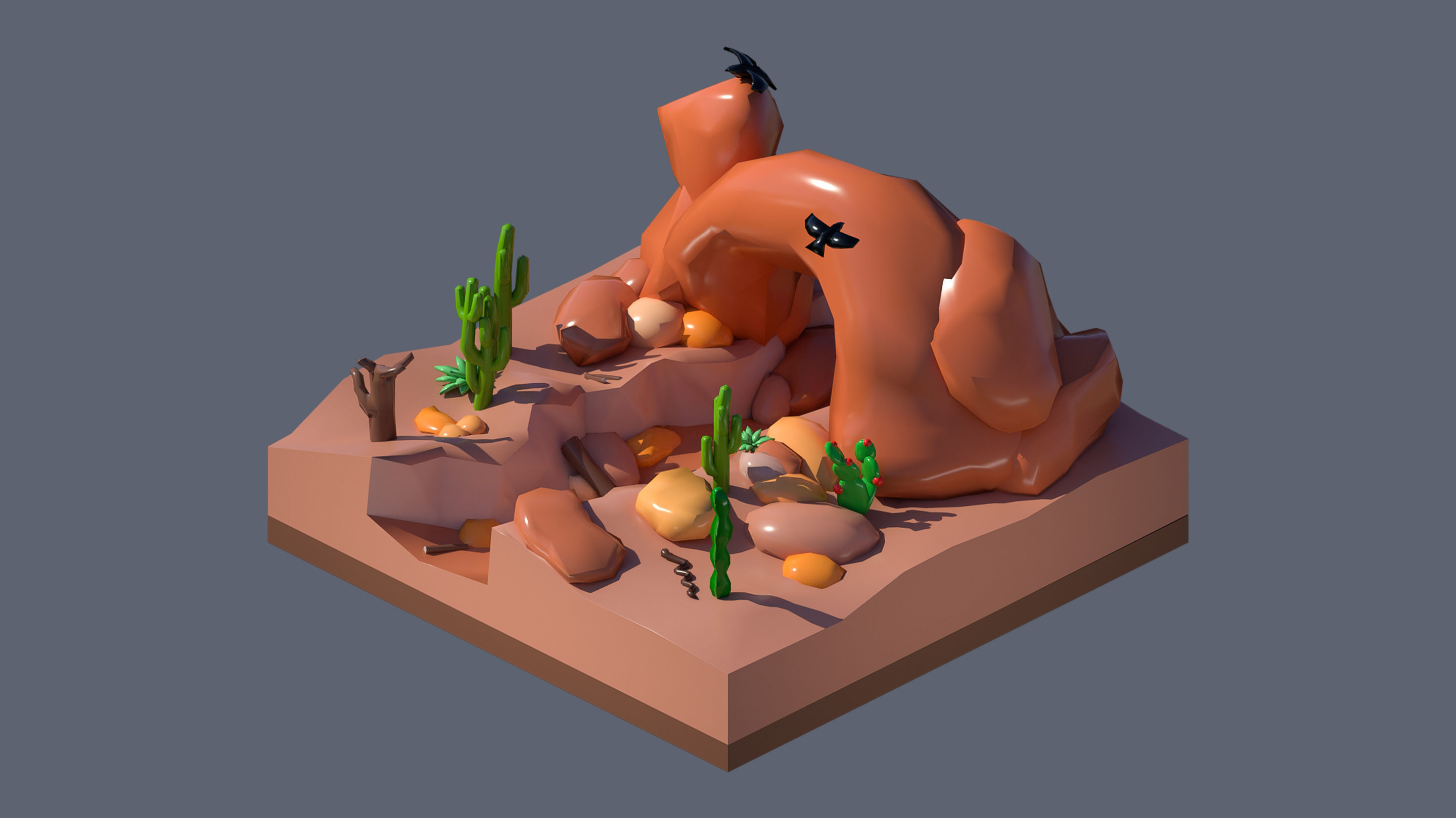 Worlds Casual Low-poly 3D model_43