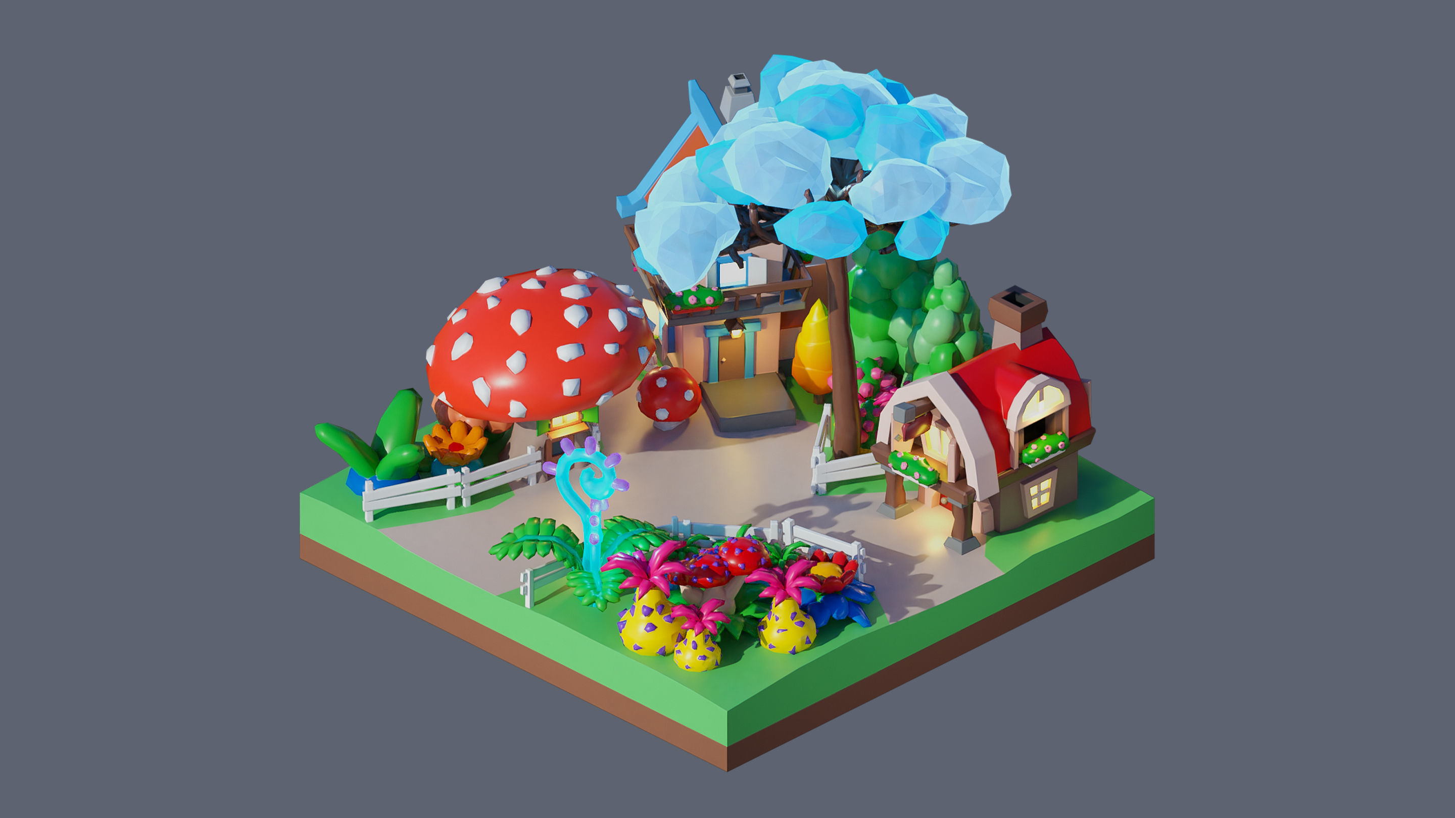 Worlds Casual Low-poly 3D model_10