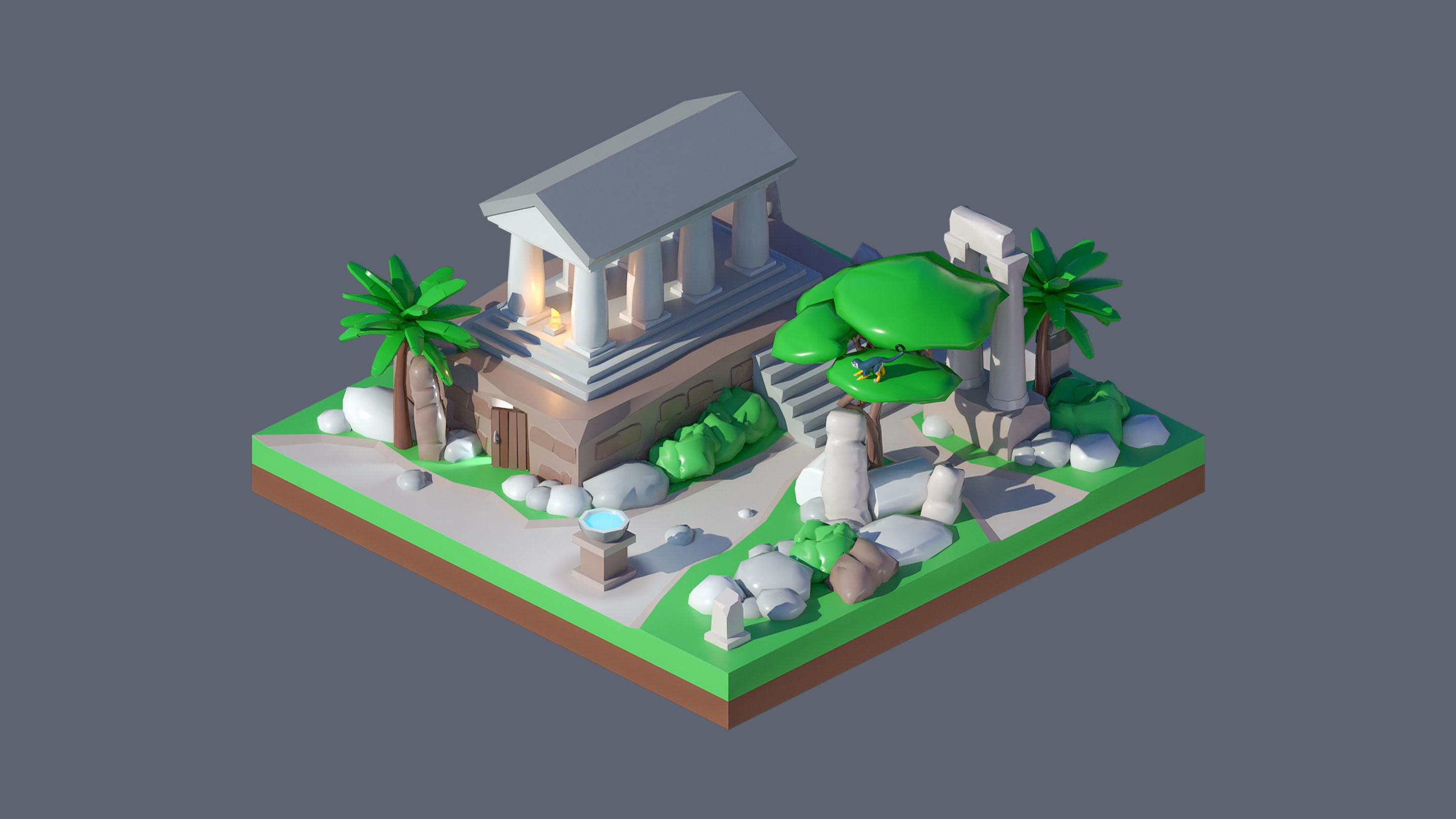 Worlds Casual Low-poly 3D model_26