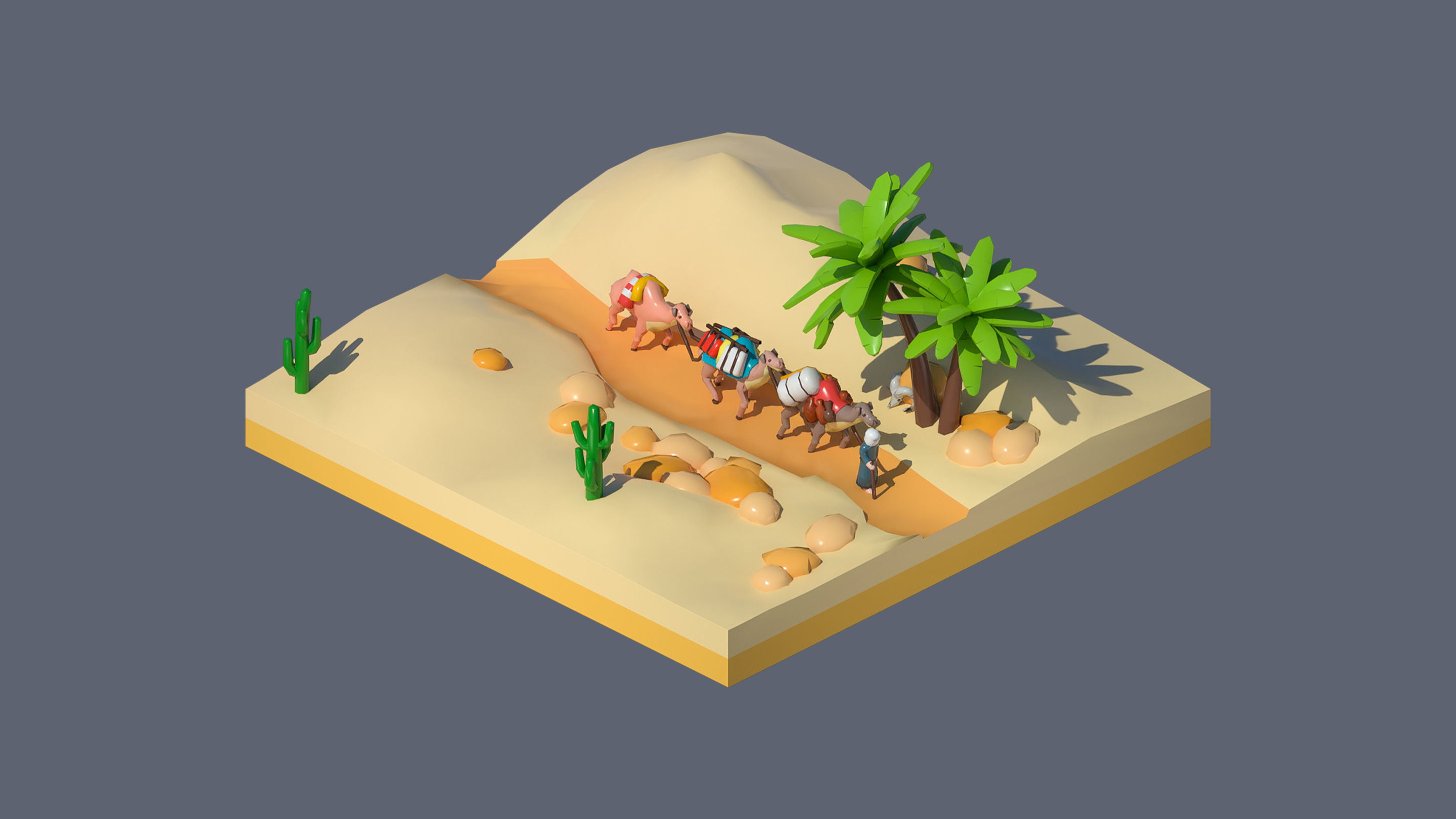 Worlds Casual Low-poly 3D model_41