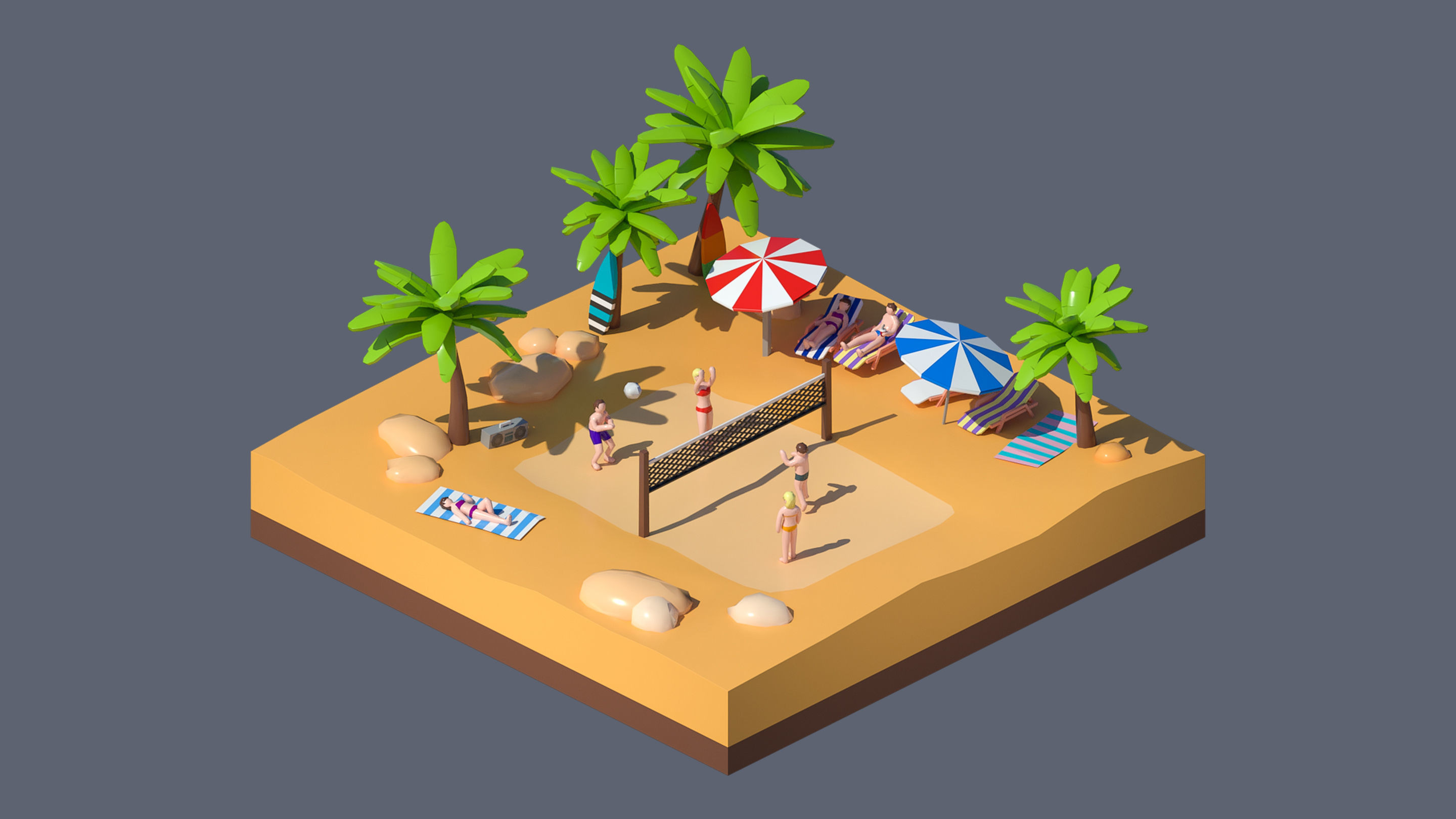 Worlds Casual Low-poly 3D model_42