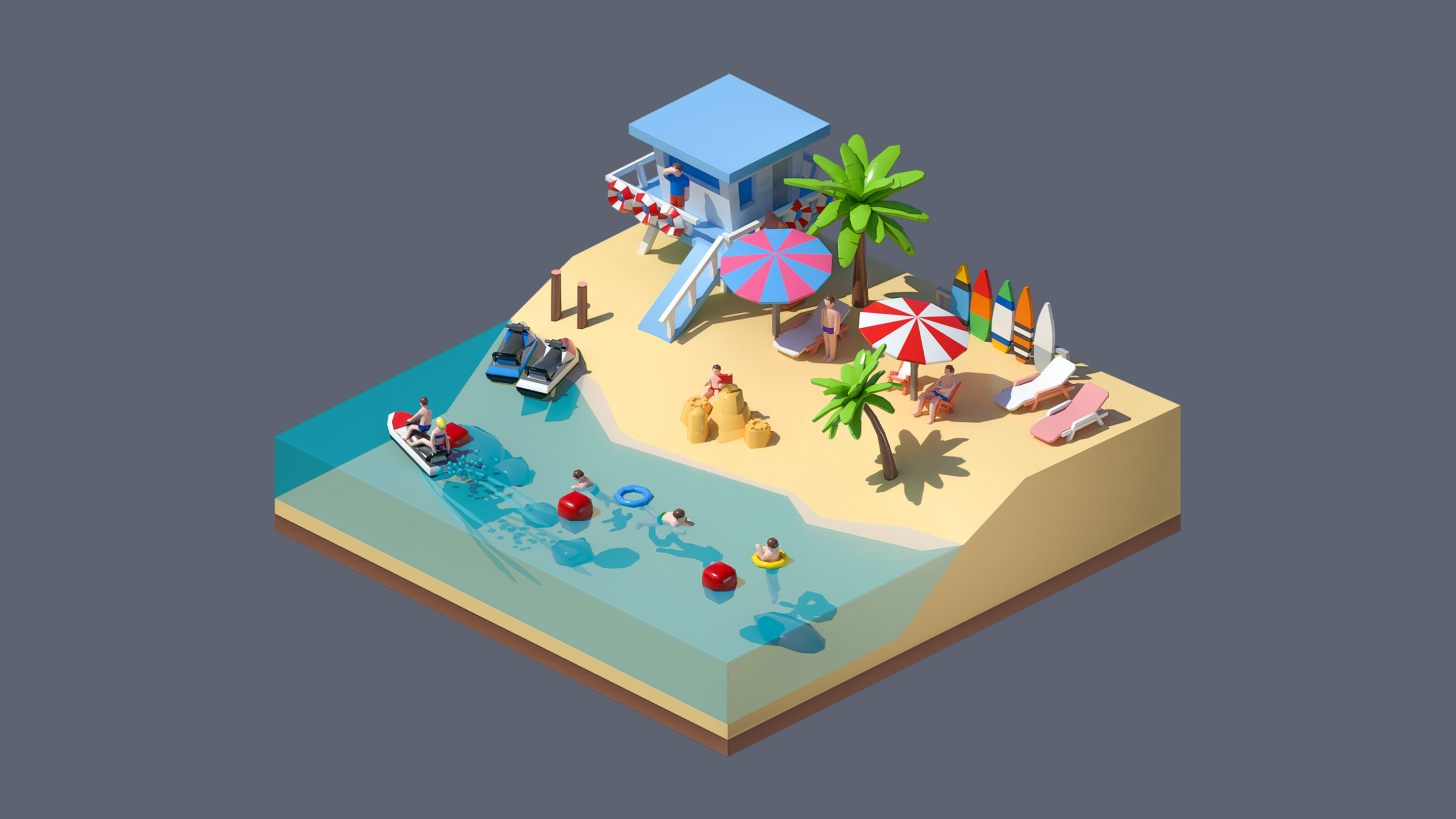 Worlds Casual Low-poly 3D model_28