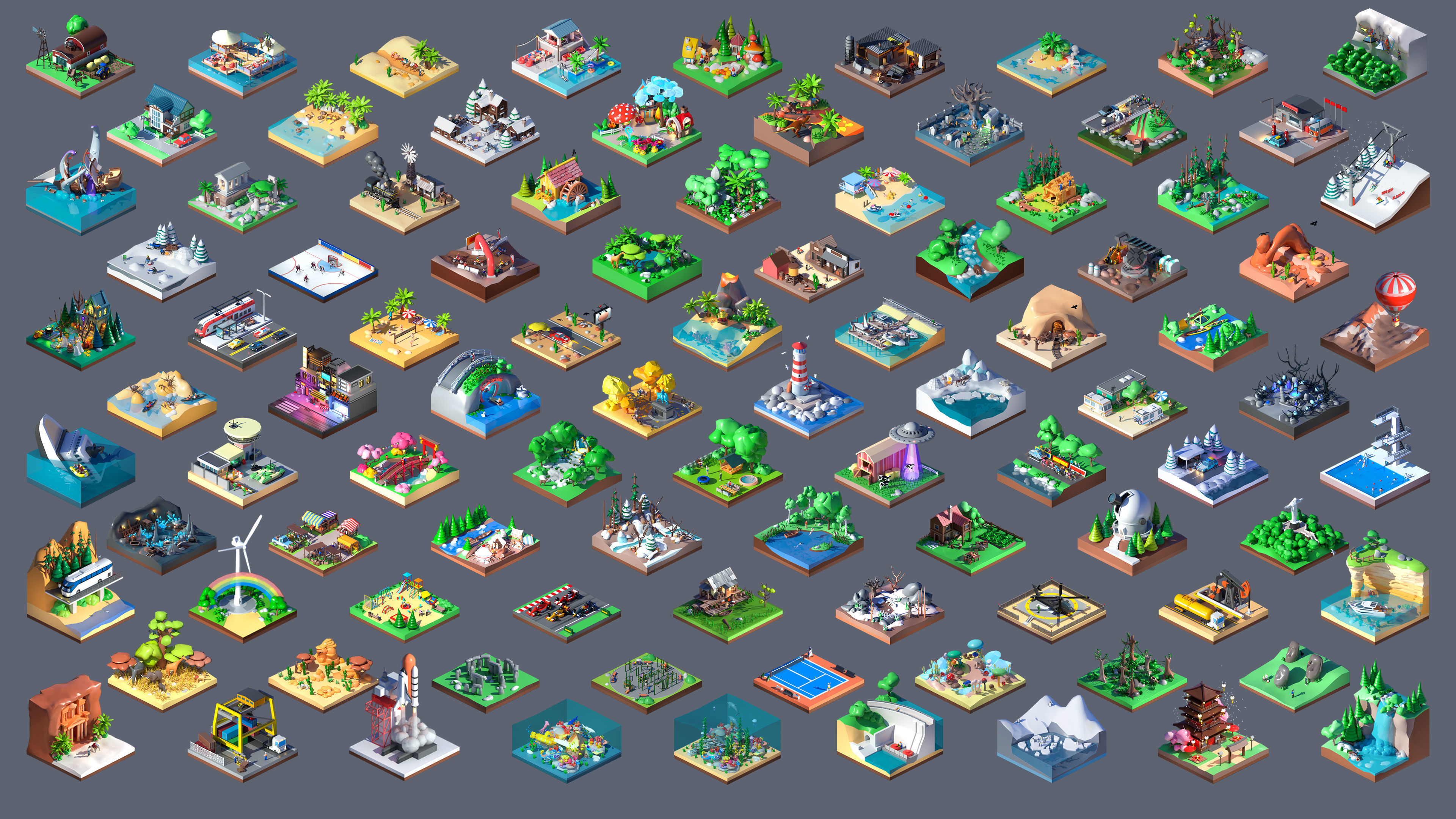 Worlds Casual Low-poly 3D model_2