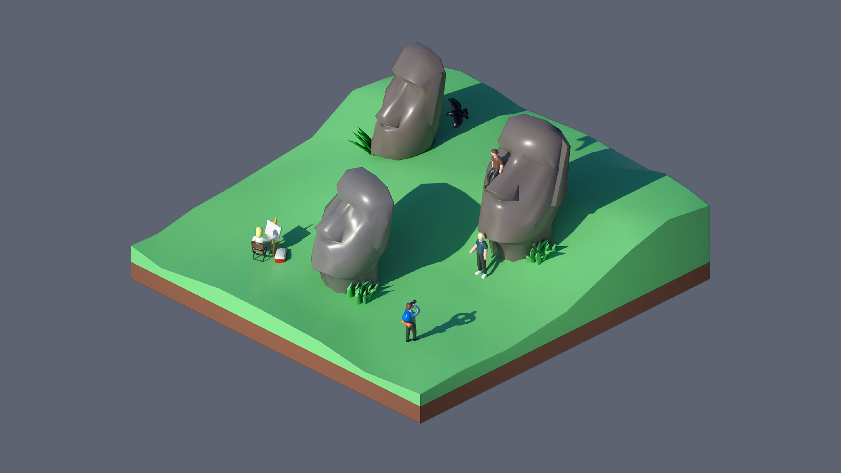 Worlds Casual Low-poly 3D model_92