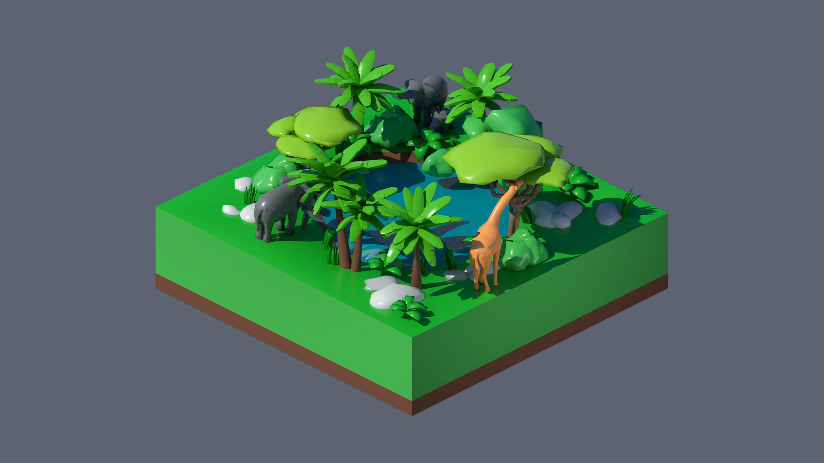 Worlds Casual Low-poly 3D model_31