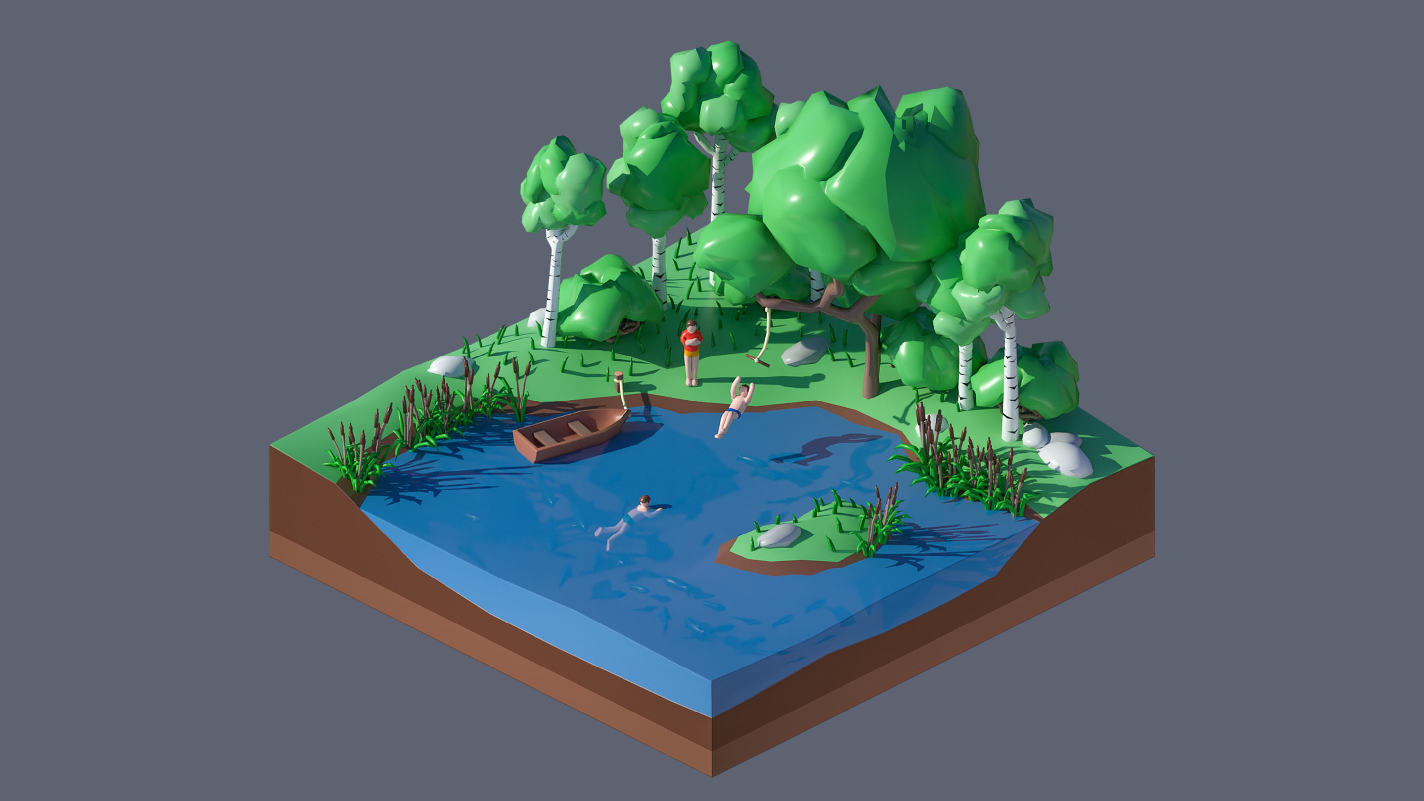 Worlds Casual Low-poly 3D model_71