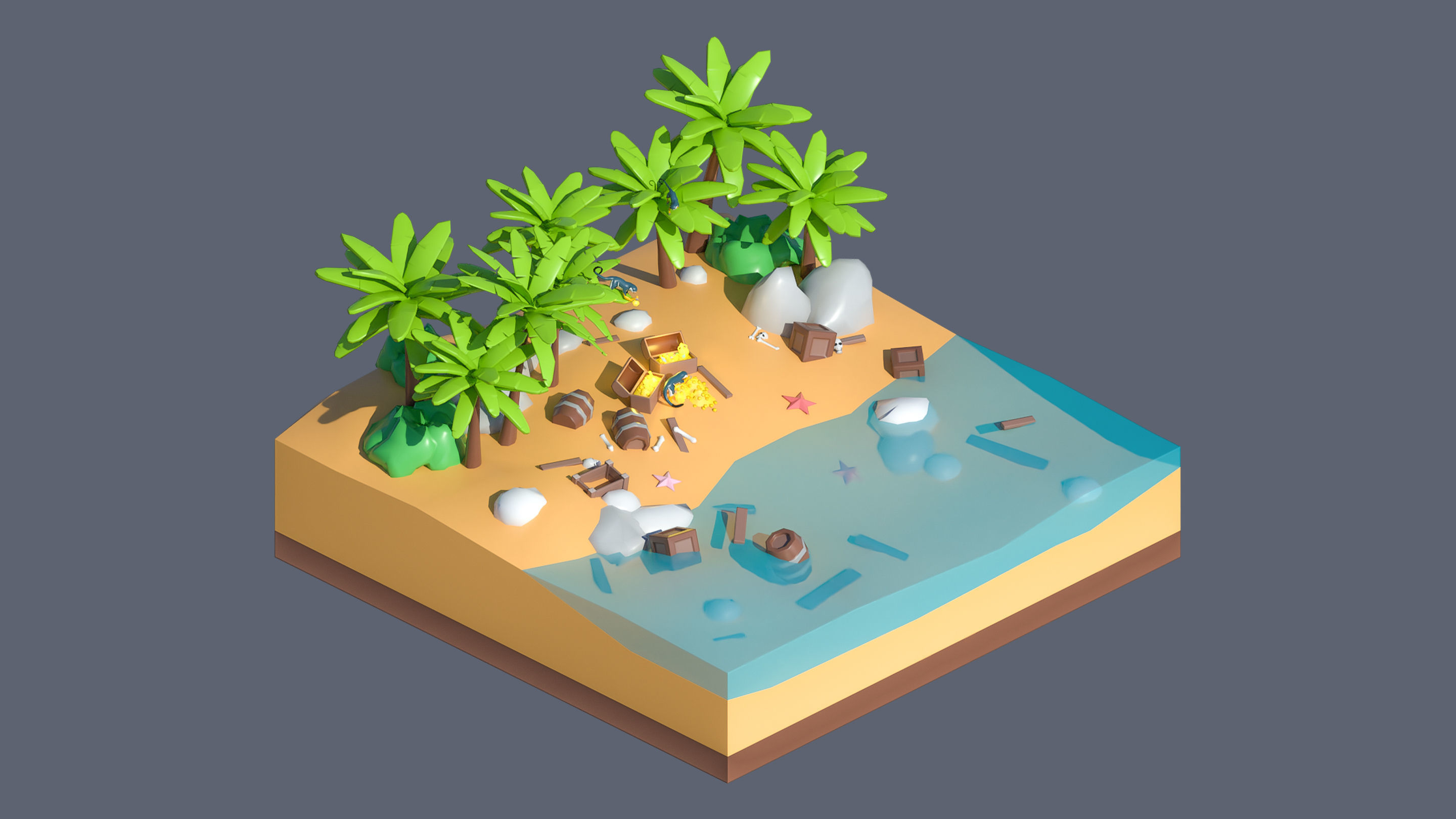 Worlds Casual Low-poly 3D model_22