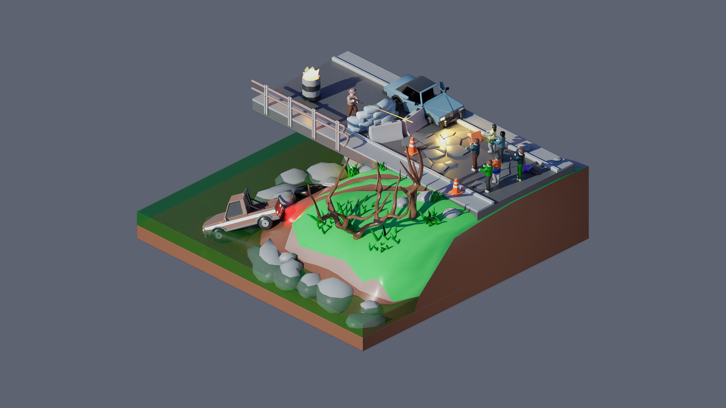 Worlds Casual Low-poly 3D model_19