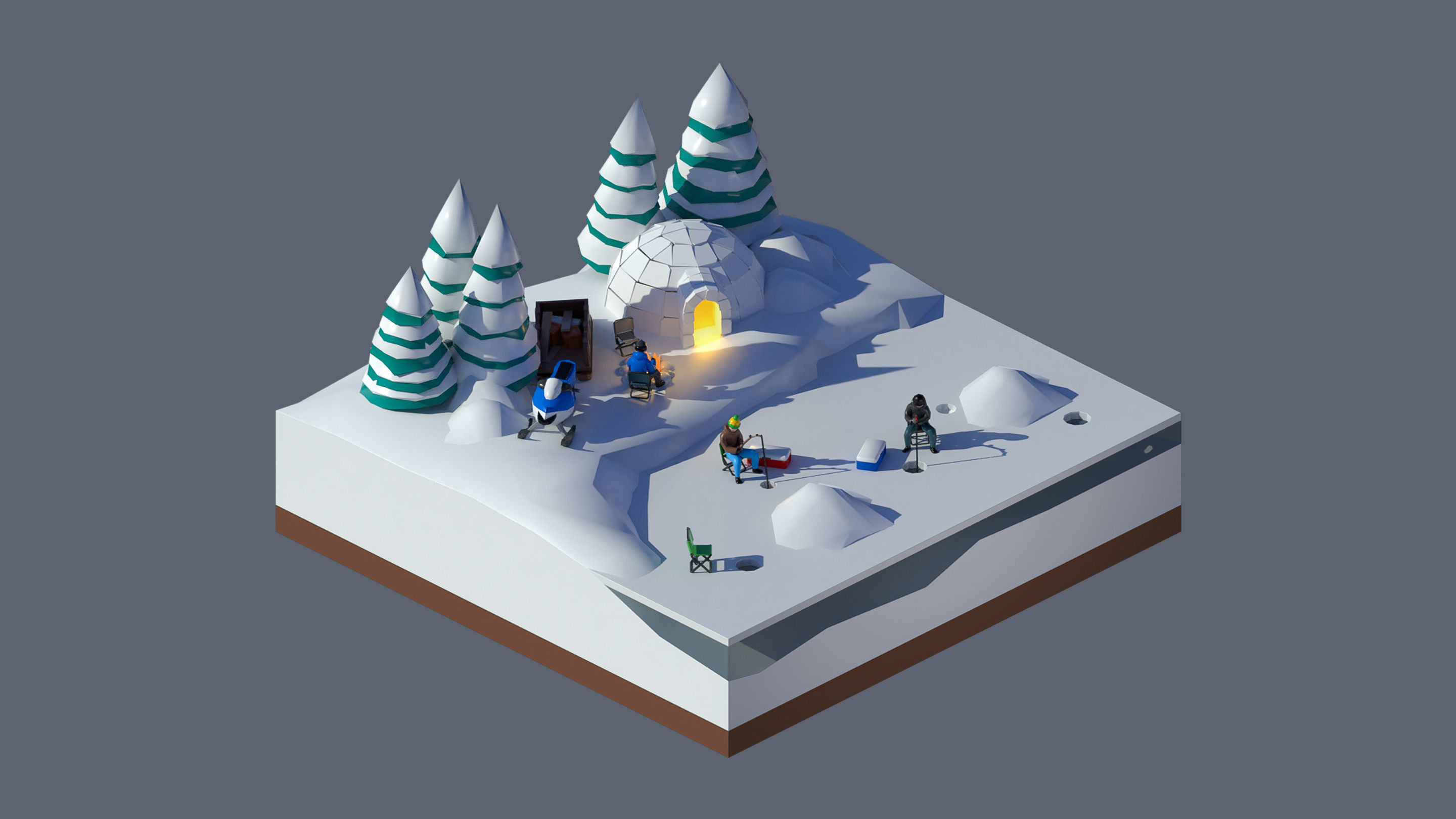 Worlds Casual Low-poly 3D model_32