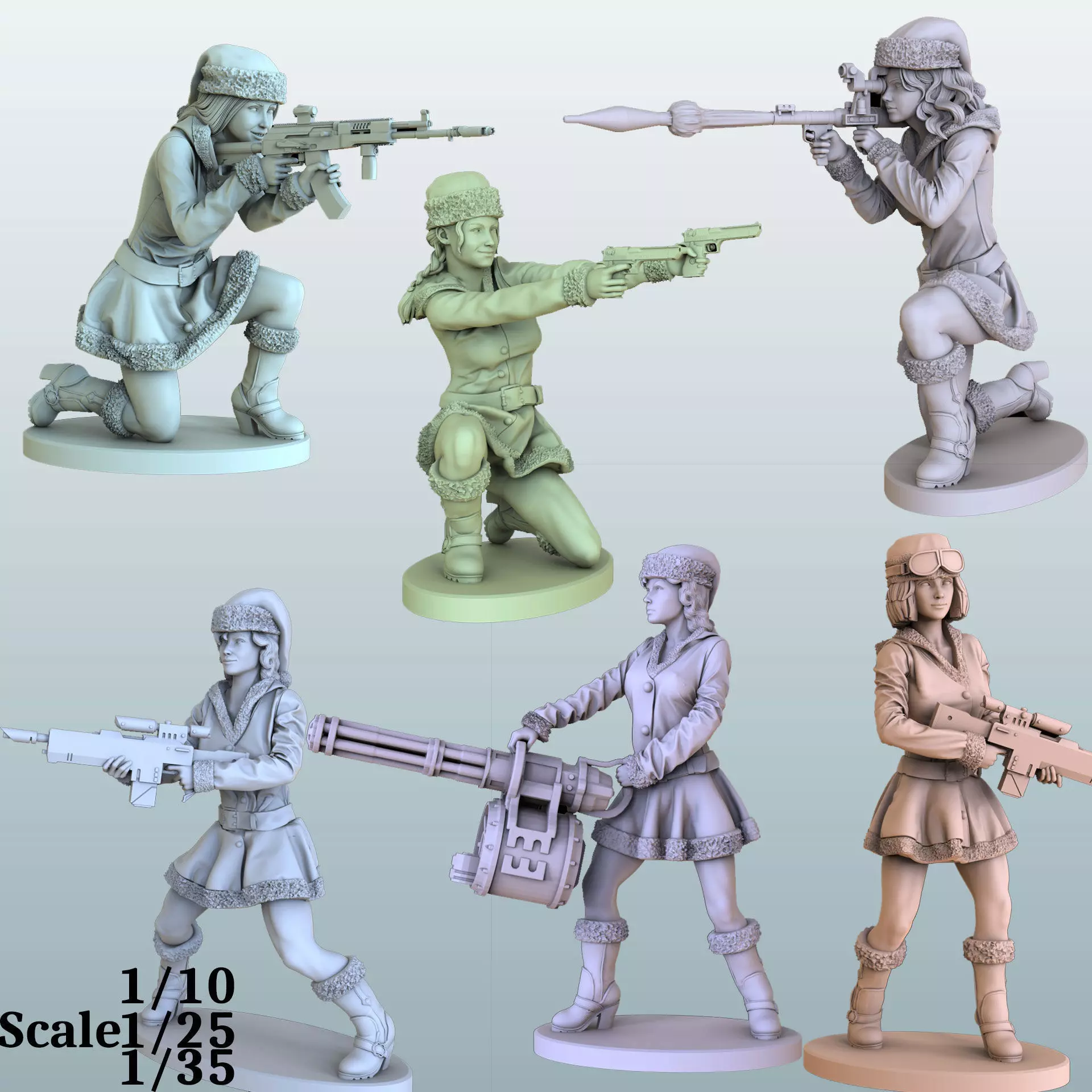 christmas dangerous girls 3D print model_0