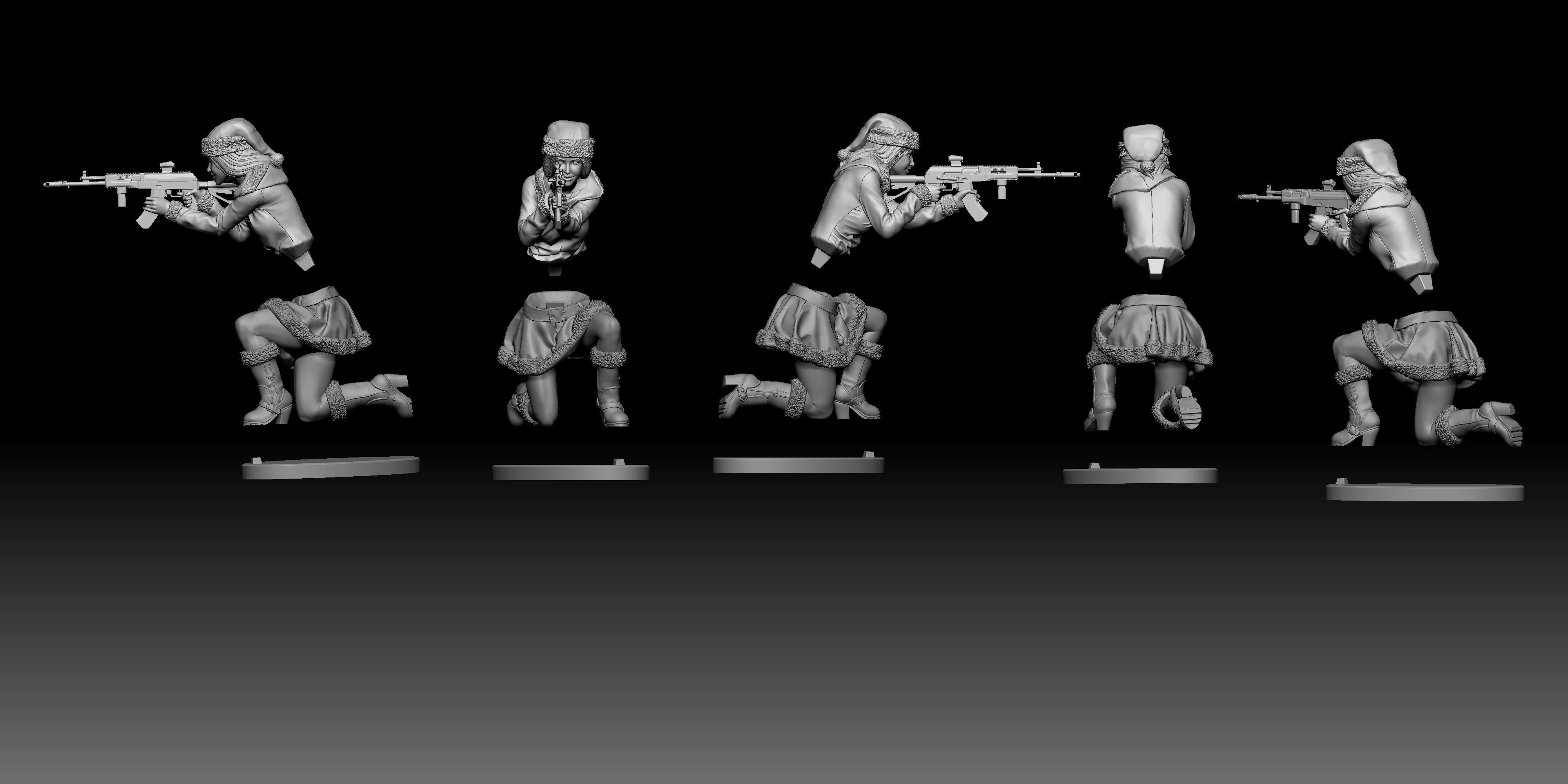 christmas dangerous girls 3D print model_8