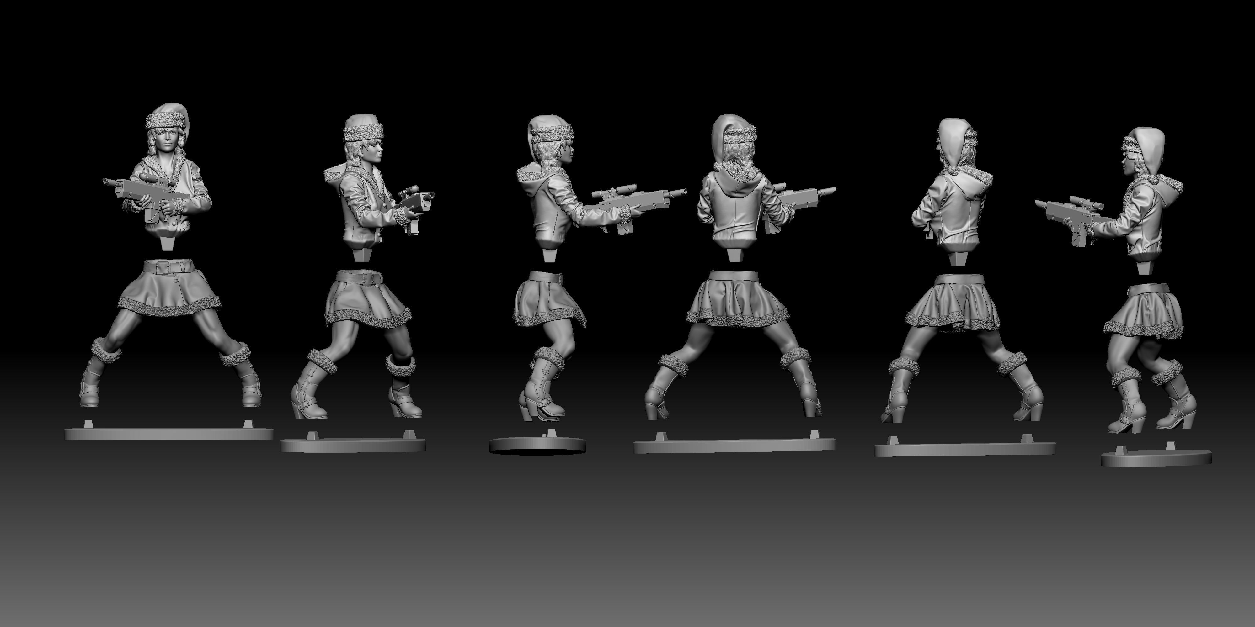 christmas dangerous girls 3D print model_9