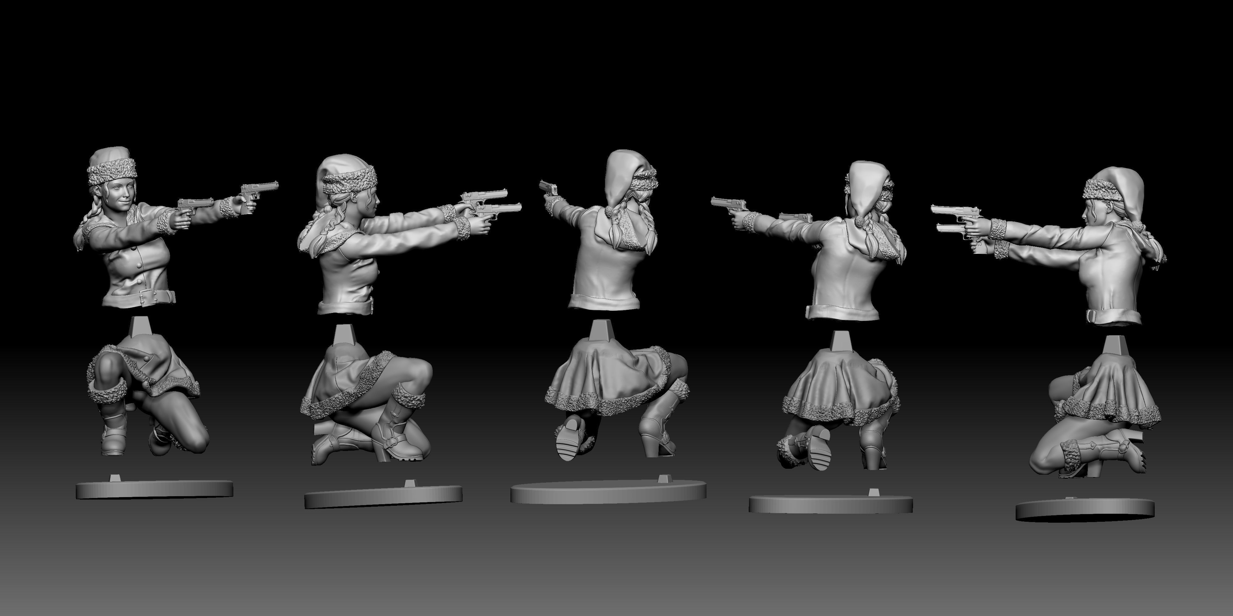 christmas dangerous girls 3D print model_11