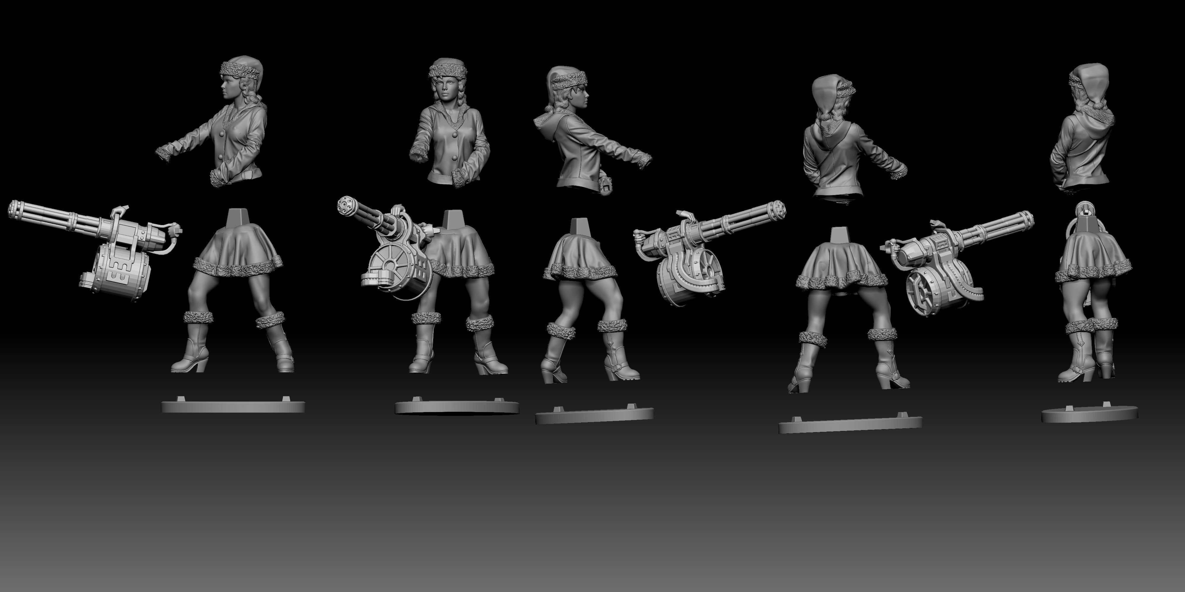 christmas dangerous girls 3D print model_7