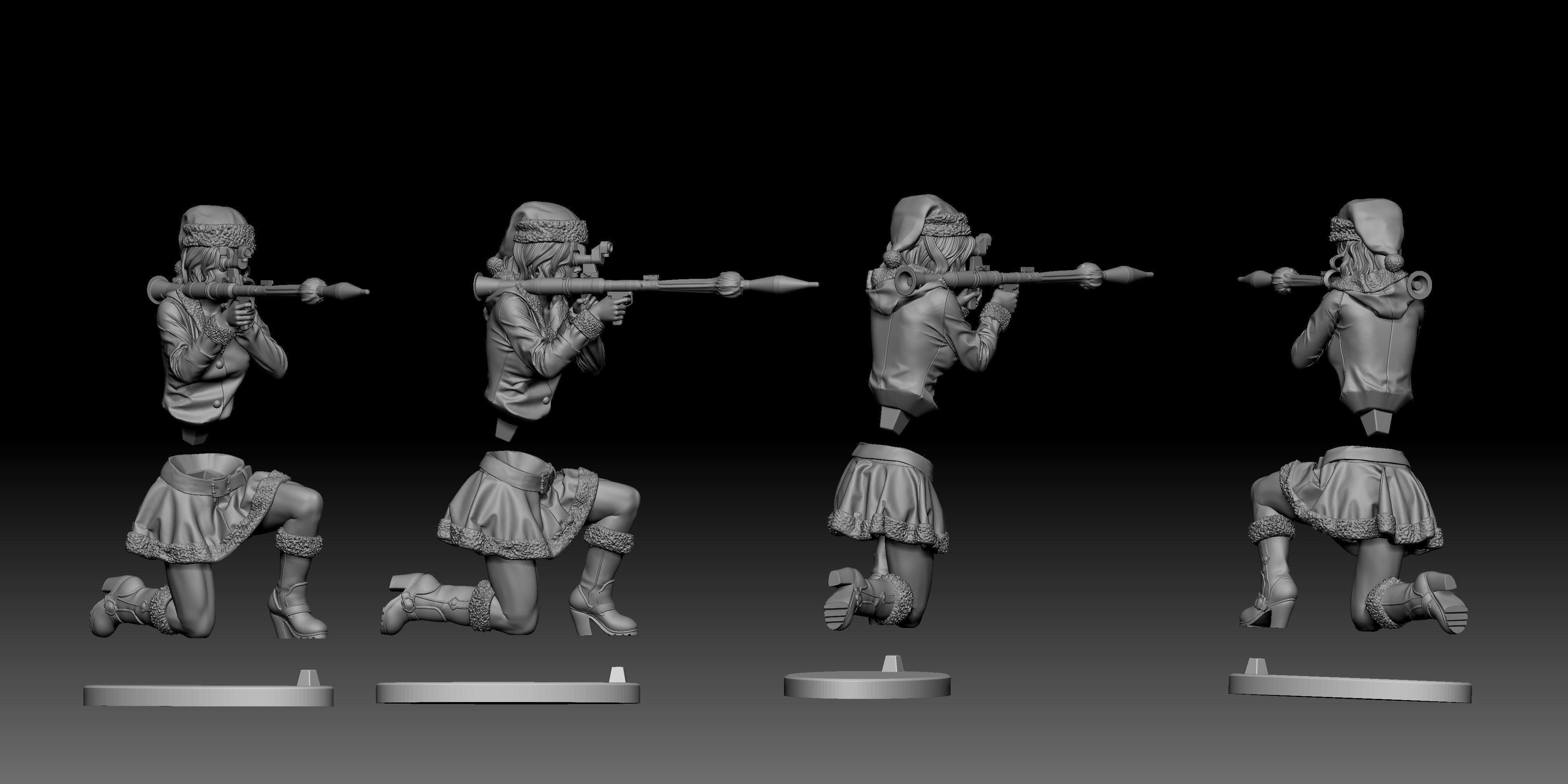 christmas dangerous girls 3D print model_12