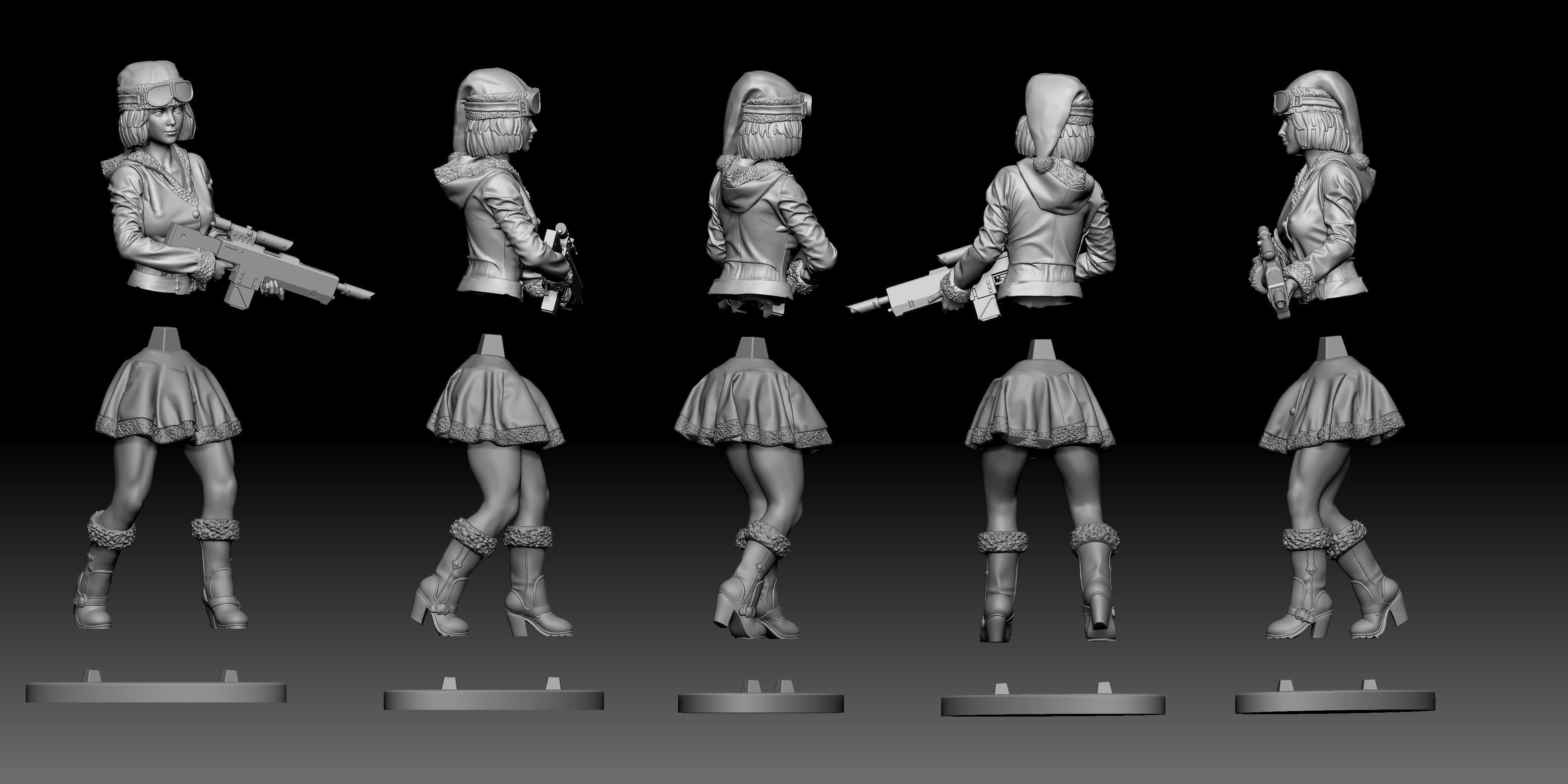 christmas dangerous girls 3D print model_10