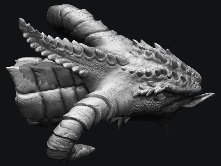 Dragon Head Pack 3D model_28