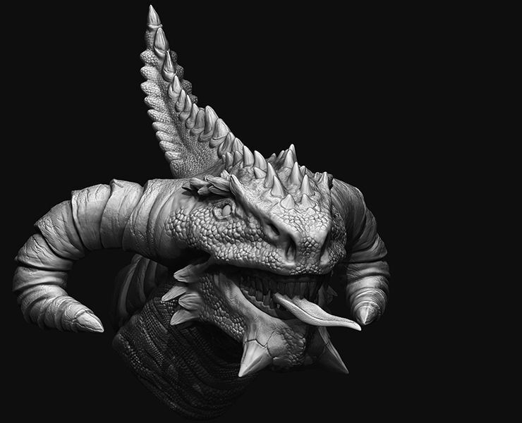 Dragon Head Pack 3D model_27