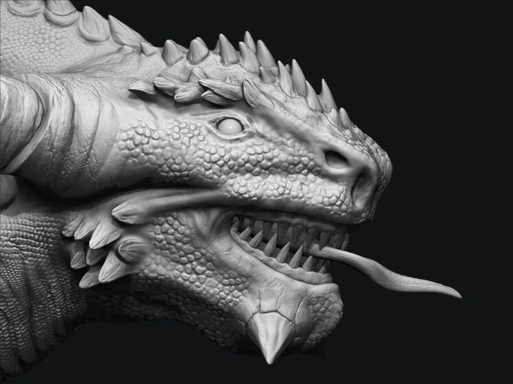 Dragon Head Pack 3D model_26