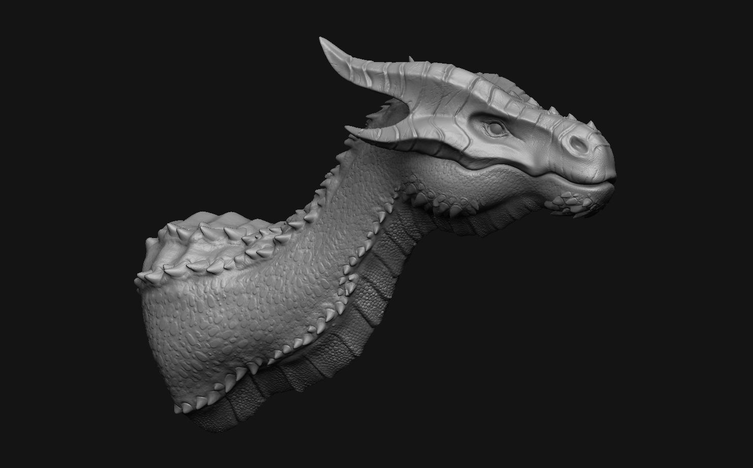Dragon Head Pack 3D model_1