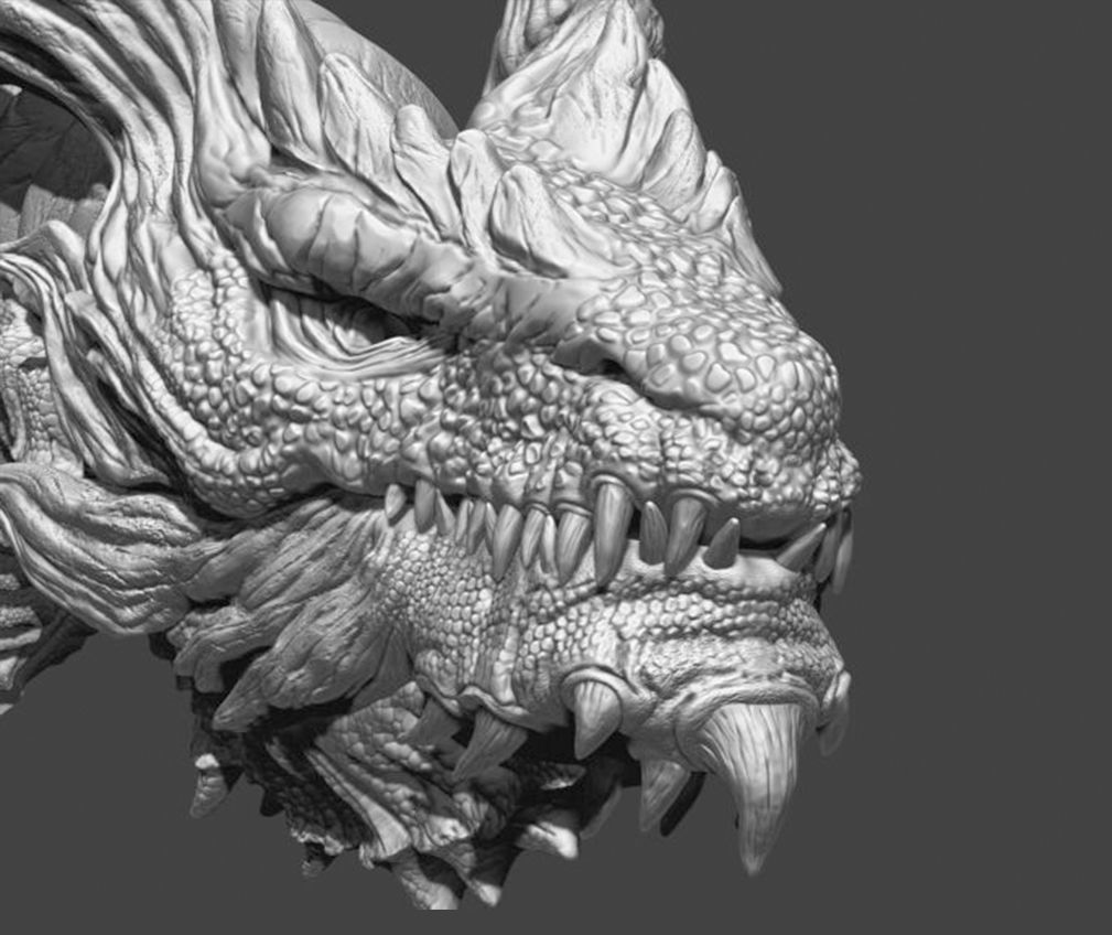 Dragon Head Pack 3D model_24