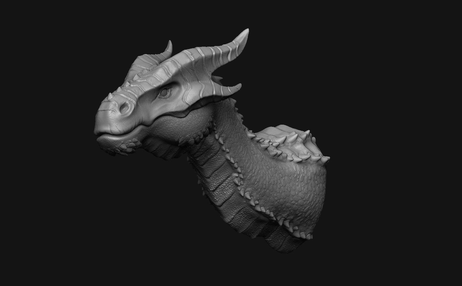 Dragon Head Pack 3D model_3