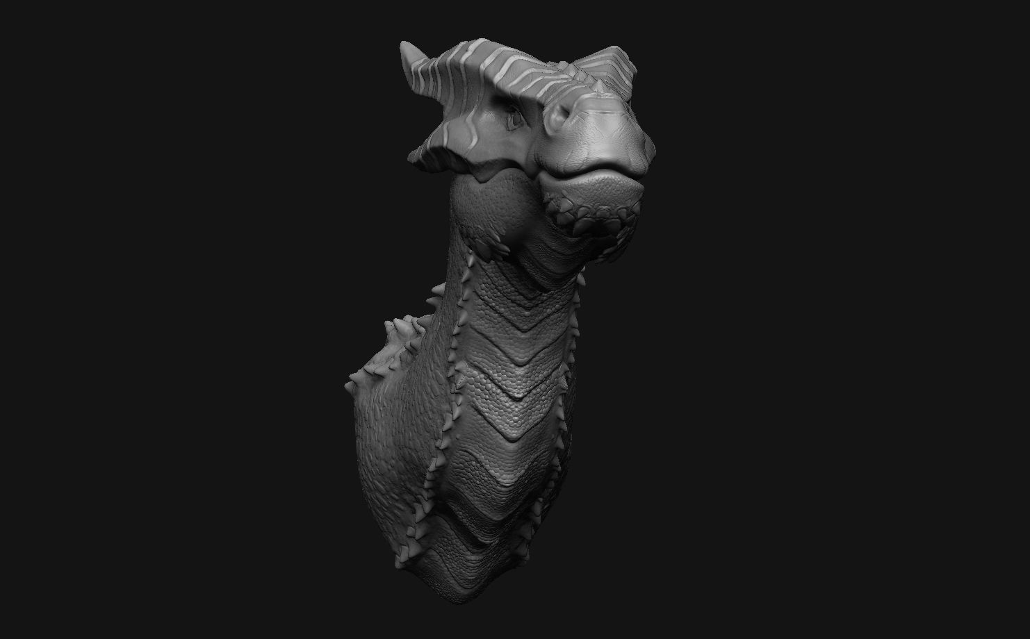 Dragon Head Pack 3D model_15
