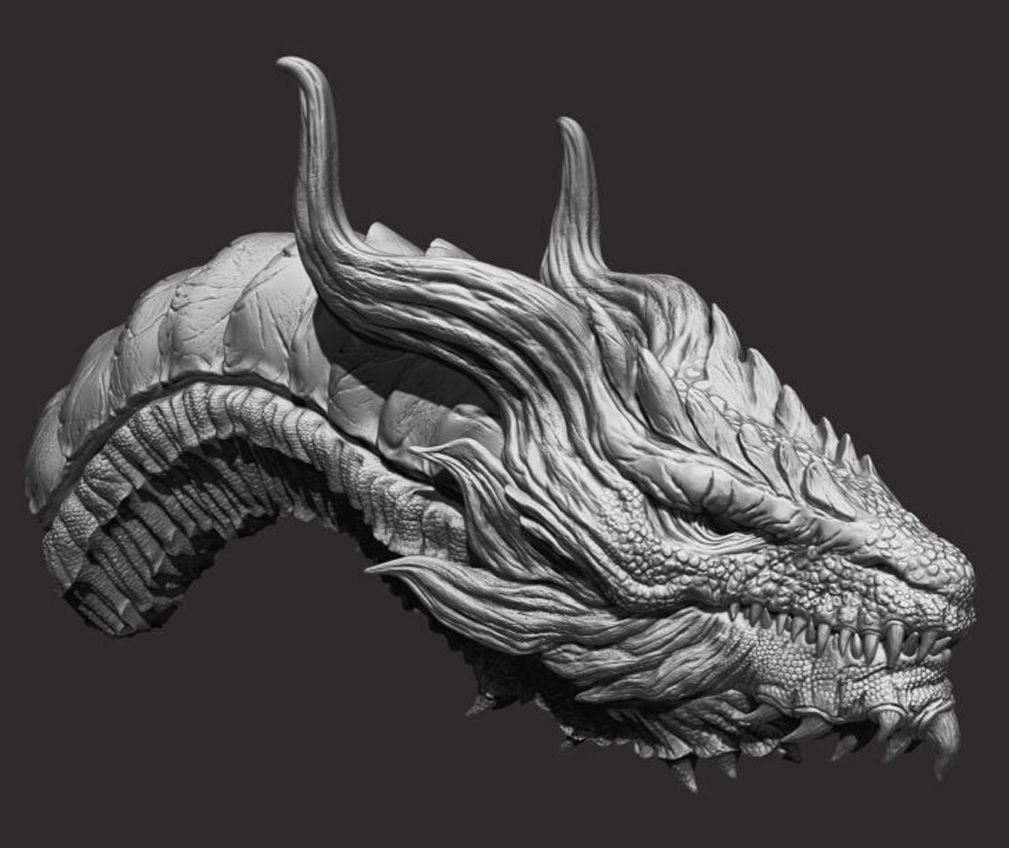Dragon Head Pack 3D model_18