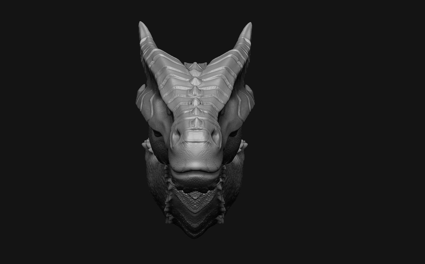 Dragon Head Pack 3D model_7