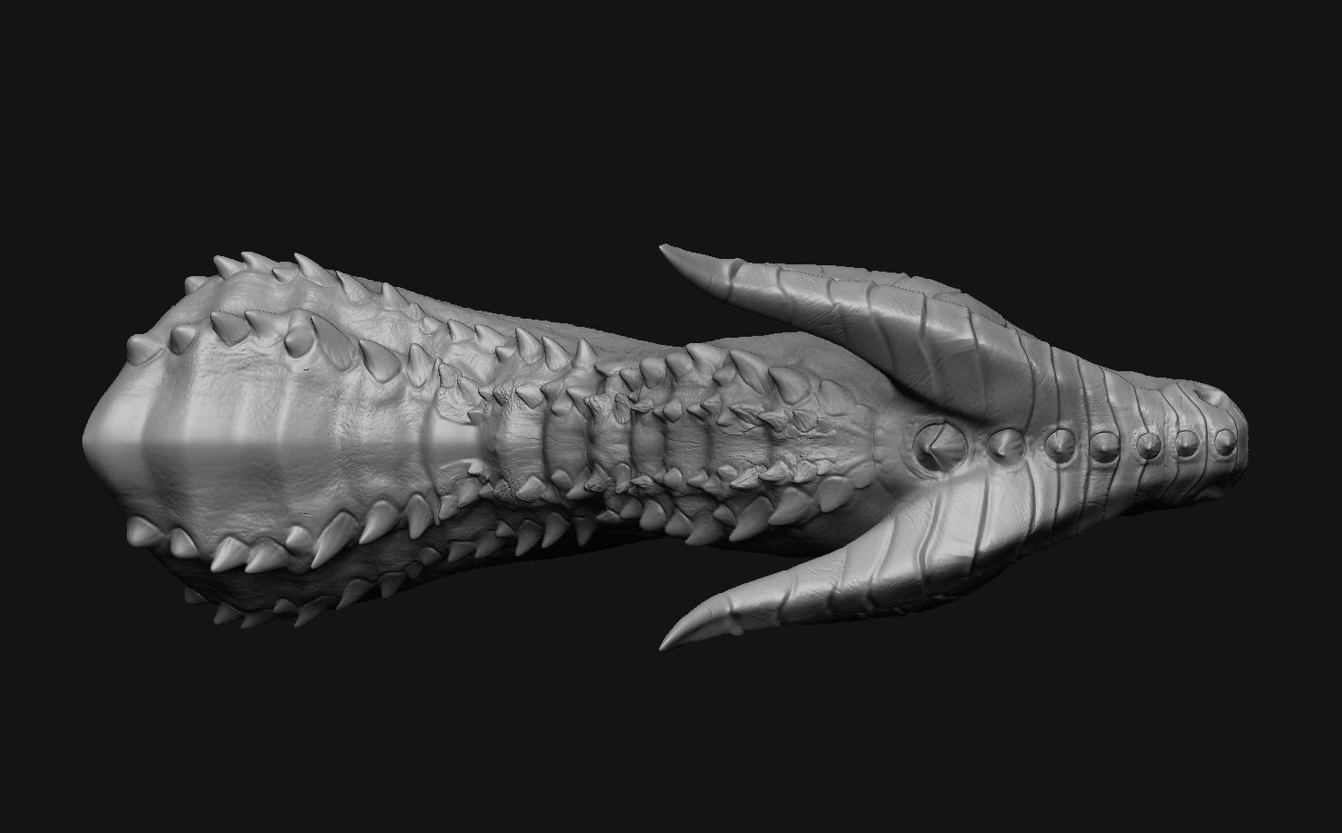 Dragon Head Pack 3D model_11