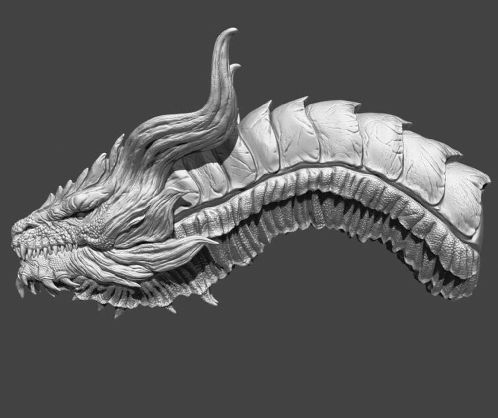 Dragon Head Pack 3D model_19