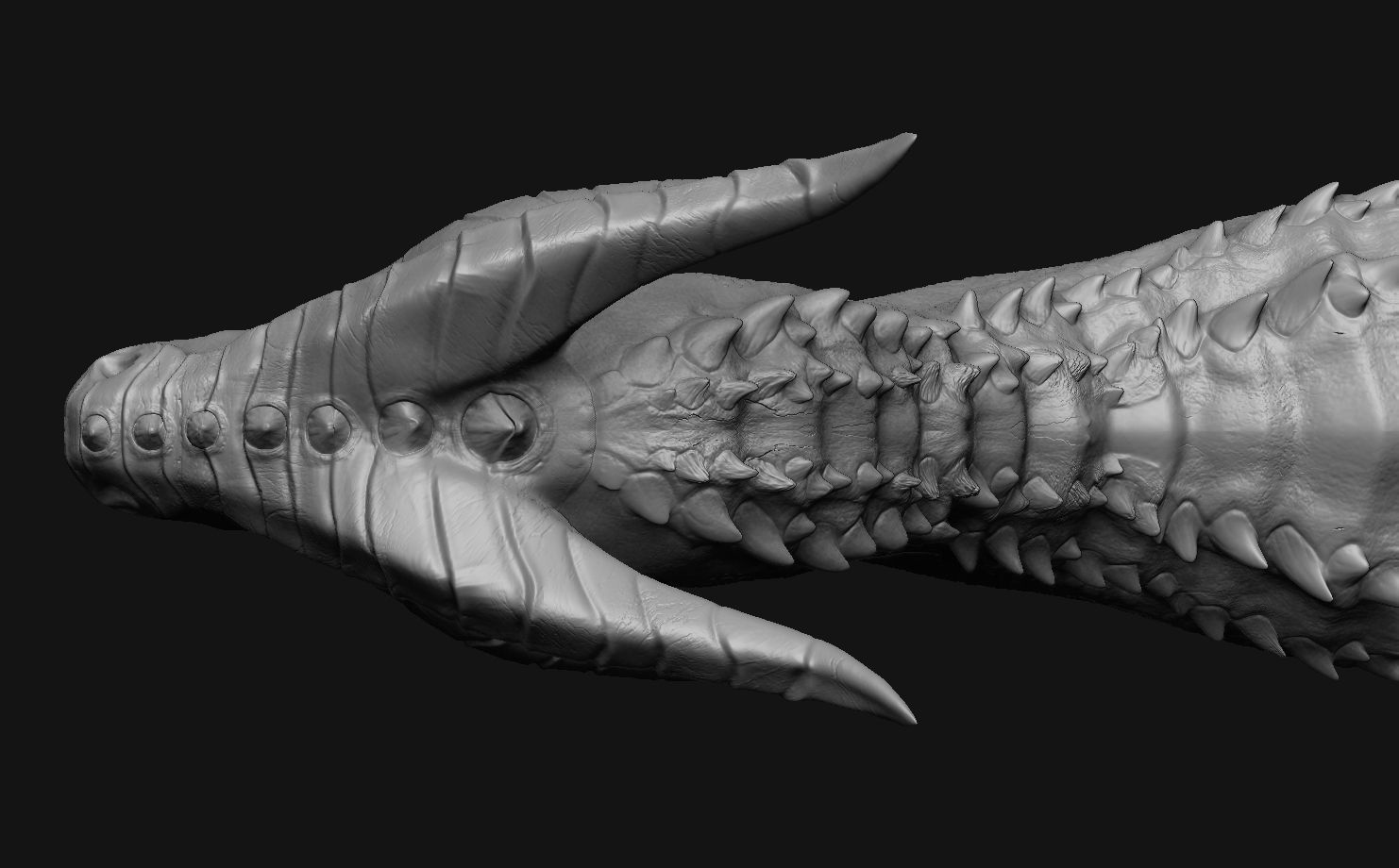 Dragon Head Pack 3D model_17