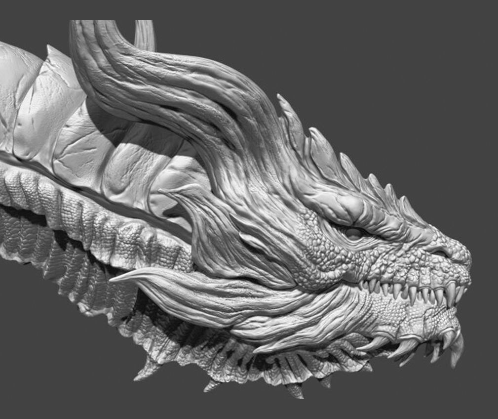 Dragon Head Pack 3D model_23