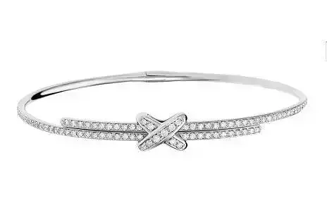 YD154 rose gold bracelet with diamonds 3D print model