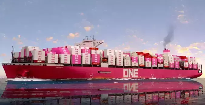 ONE Container ship 3D model
