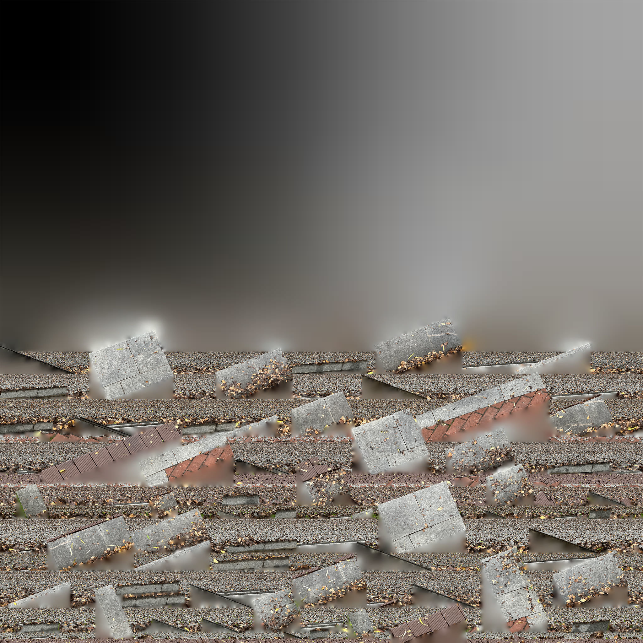 Steps with leaves in the park 3d scan 3D model_19