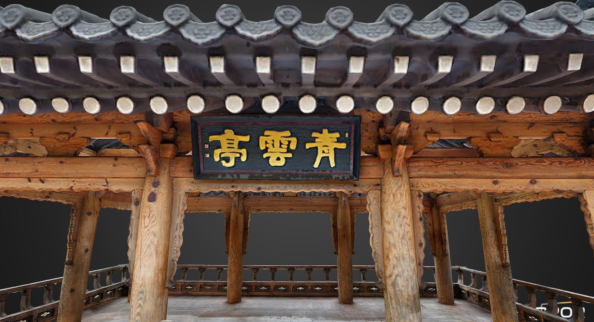 Korean Pavillion Low-poly 3D model_6