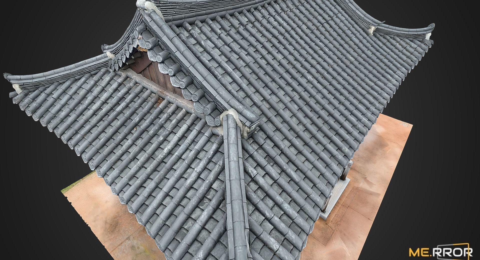 Korean Pavillion Low-poly 3D model_5