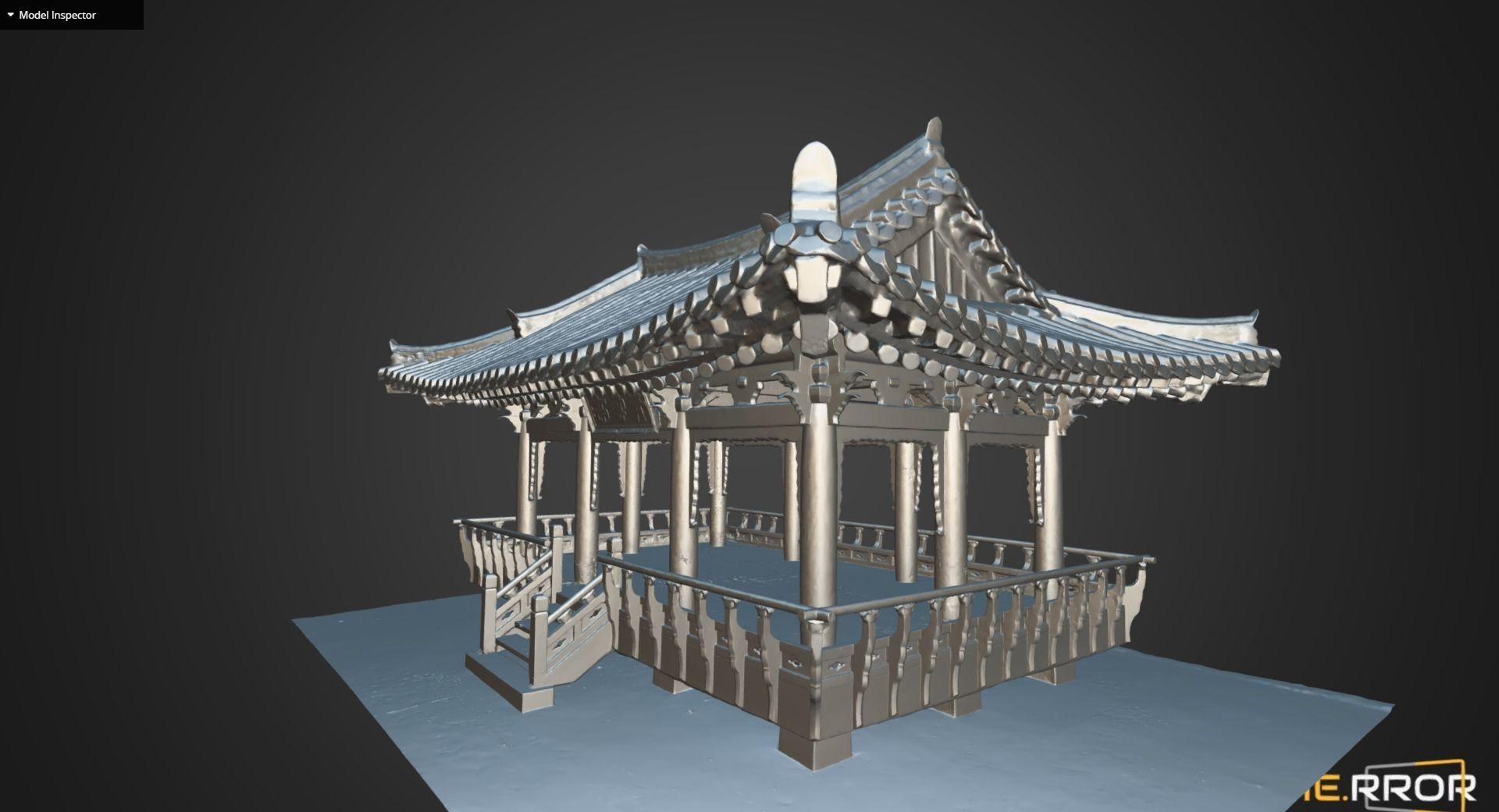 Korean Pavillion Low-poly 3D model_10