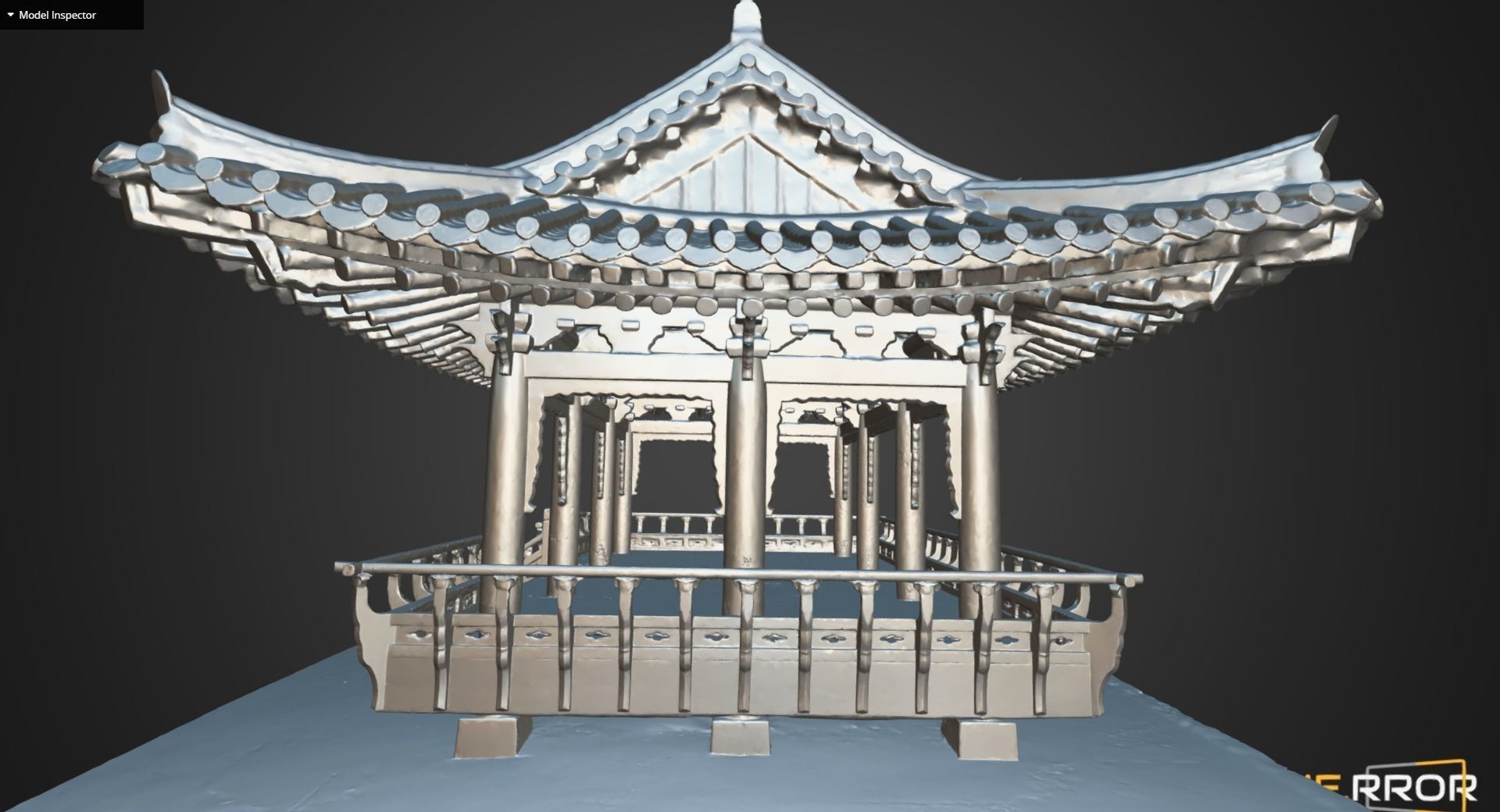 Korean Pavillion Low-poly 3D model_11