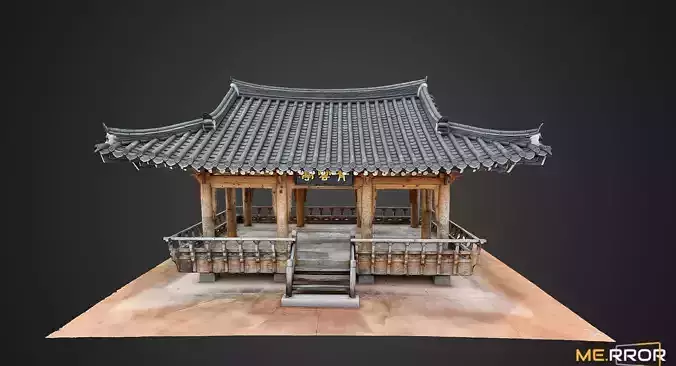 Korean Pavillion Low-poly 3D model