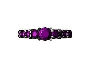 YD156 amethyst ring 3D print model