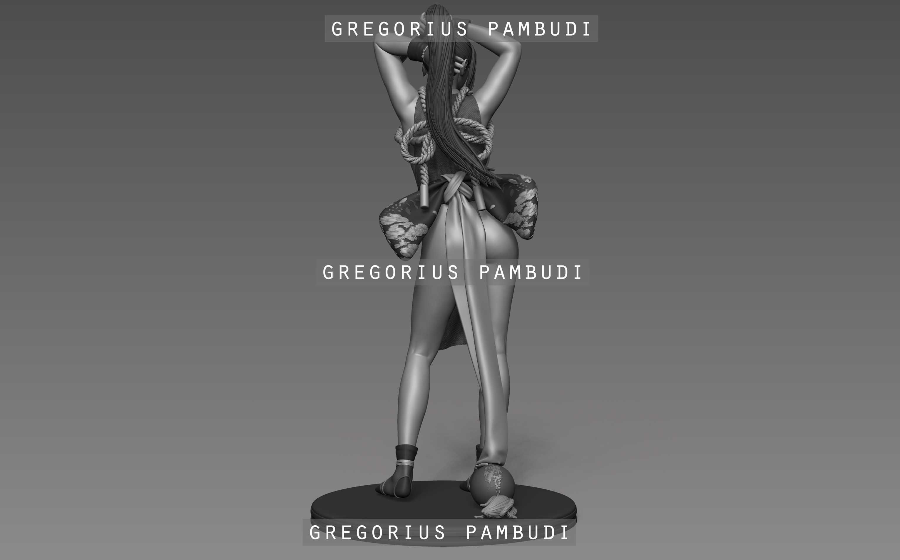 Mai Shiranui King of Fighters Fan Art Statue 3d Printable 3D print model_19