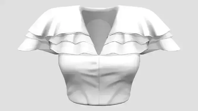 Elegant Tiered White Poncho Top