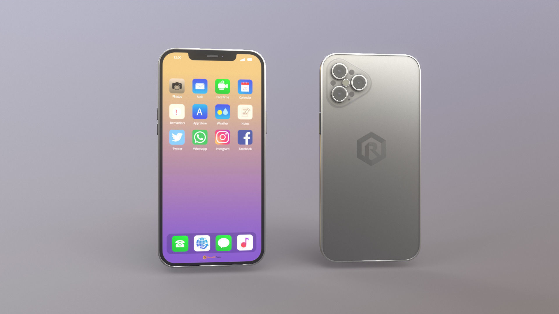 Apple iPhone 12 - PRO Edition Low-poly 3D model_13