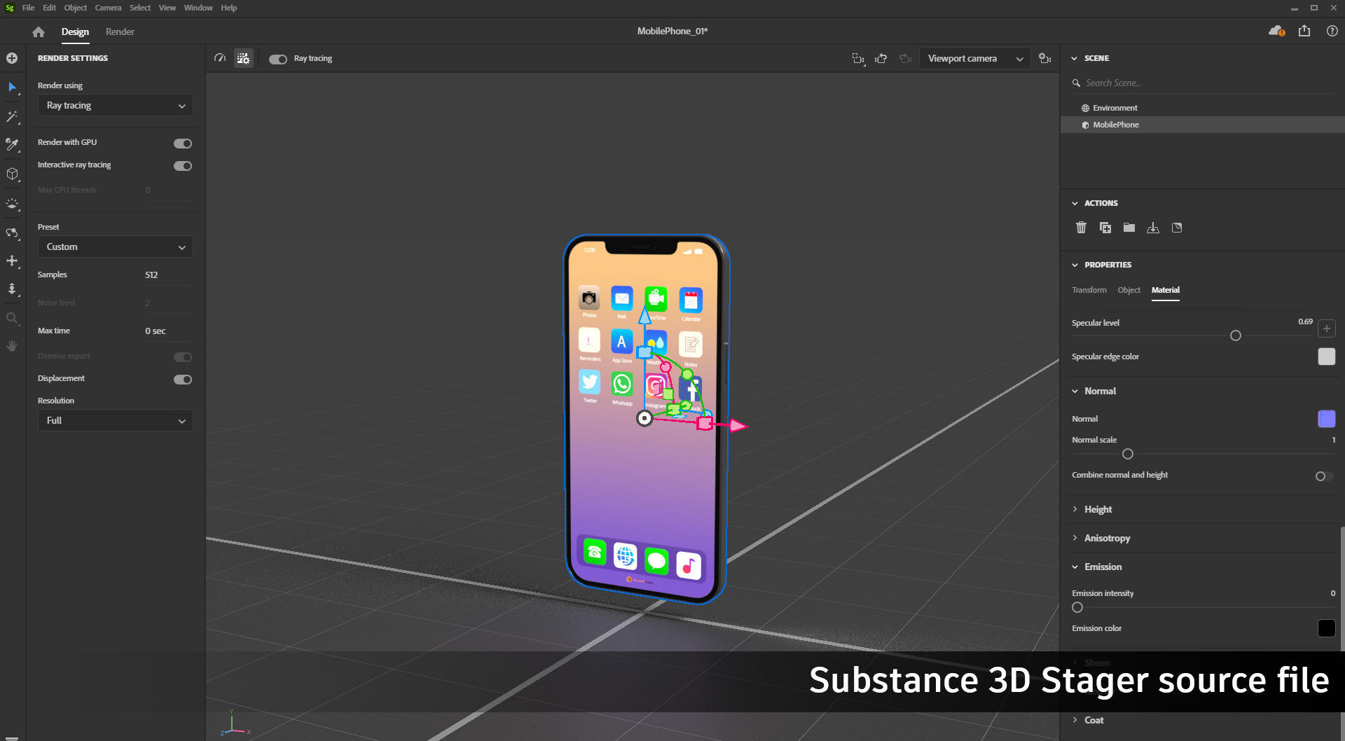 Apple iPhone 12 - PRO Edition Low-poly 3D model_12