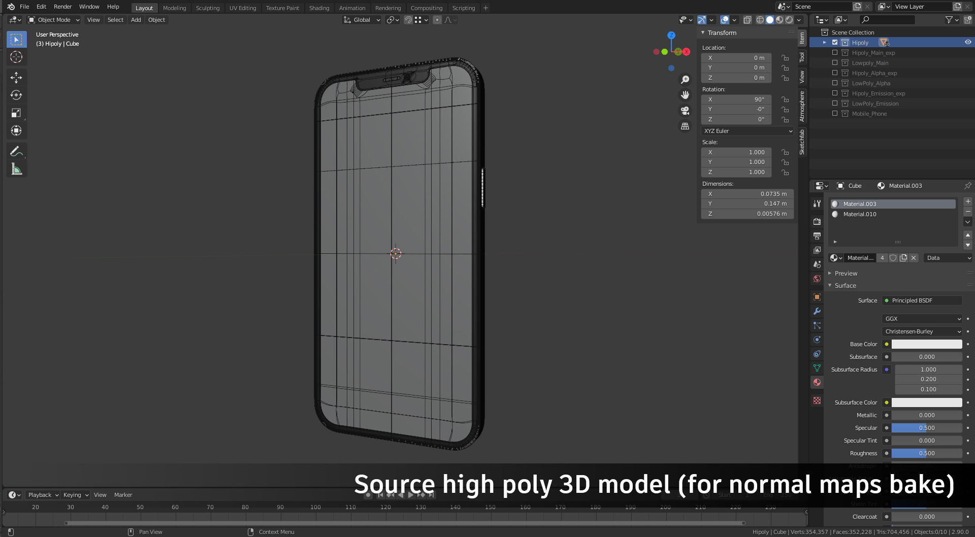 Apple iPhone 12 - PRO Edition Low-poly 3D model_10